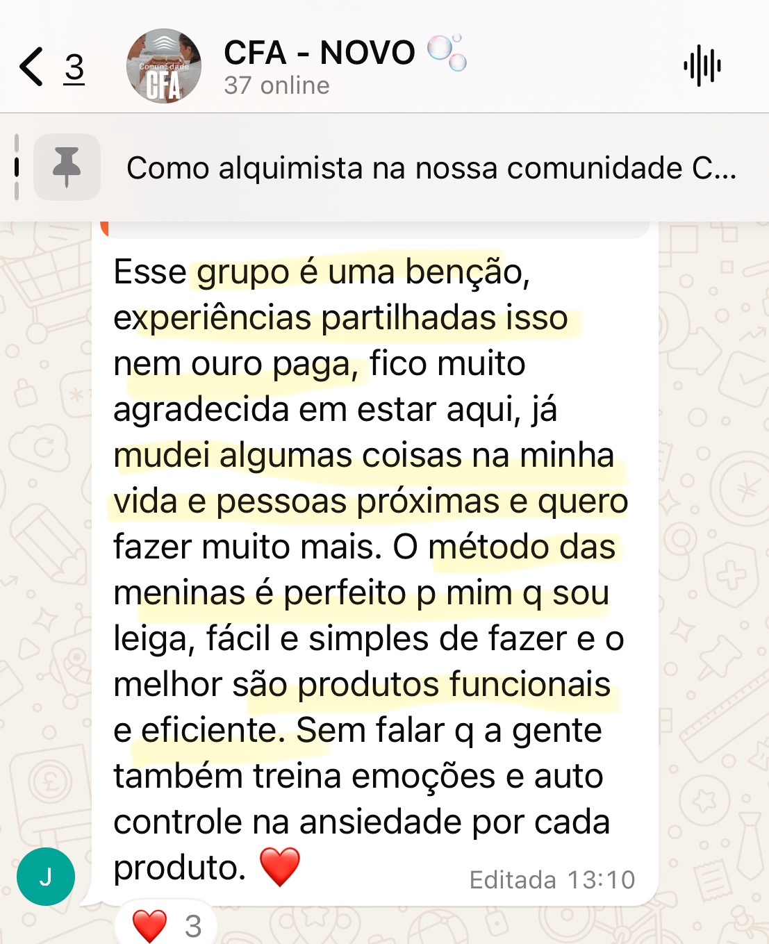 Depoimento de aluna sobre o Método AGS